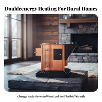 Wood Burning Stove, Indoor Wood Heater, Multi-Functional Winter Heating heater for Home, Rural Use