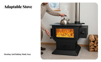 Indoor Wood Stove, Smokeless Gasification Heater, Multi-Functional Home Heating