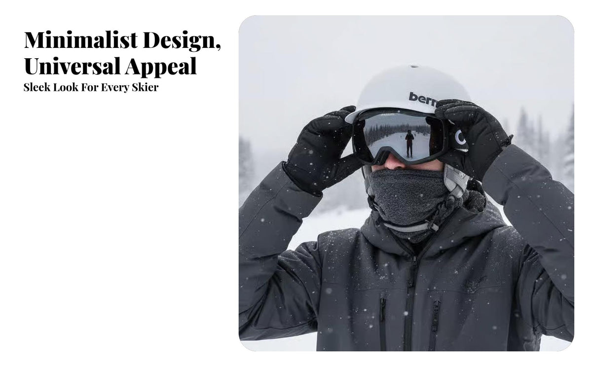 Ski Helmet, Large Size, Winter Adult Snowboard Protective Gear, Unisex, Black/light gray/Grey