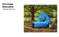 Outdoor Inflatable Sofa Bed, Portable Folding Air Mattress, Beach Camping Lazy Lounger