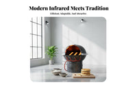 Commercial Gas Infrared Flatbread Oven, Smokeless Heating, Toasted Bun Roaster, Rotating Plate Design