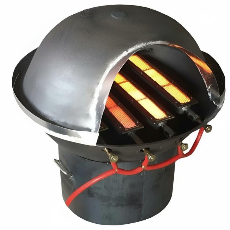 Commercial Gas Infrared Flatbread Oven, Smokeless Heating, Toasted Bun Roaster, Rotating Plate Design