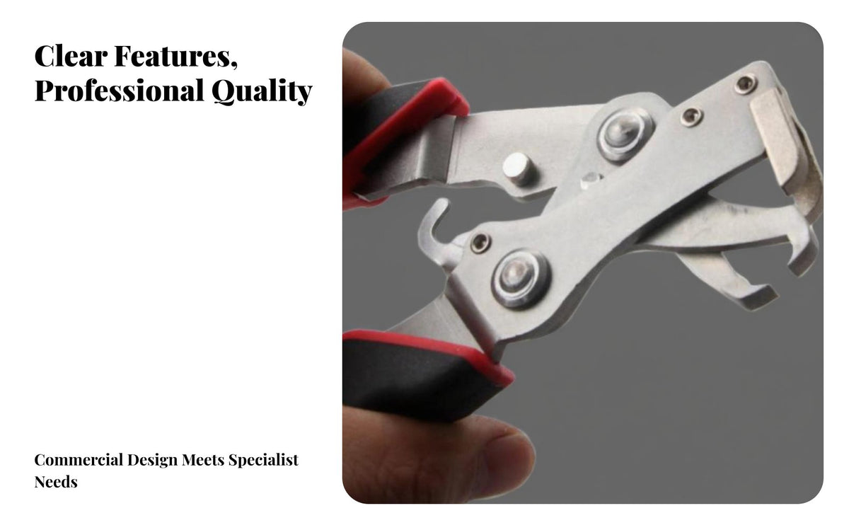 Car Fastener Removal Pliers, Red-Black Handle, Stainless Steel, Interior, Door Panel, Trunk Tool