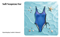 Women's One-Piece Wetsuit, 2mm Neoprene, Adjustable Sides, Metallic Finish, Colorful Design