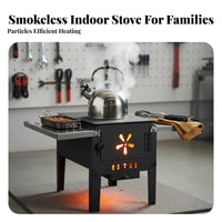 Indoor Wood Burning Stove, Multi-Functional Heater for Home, Rural Cooking, Thickened Manganese Steel, Winter Use