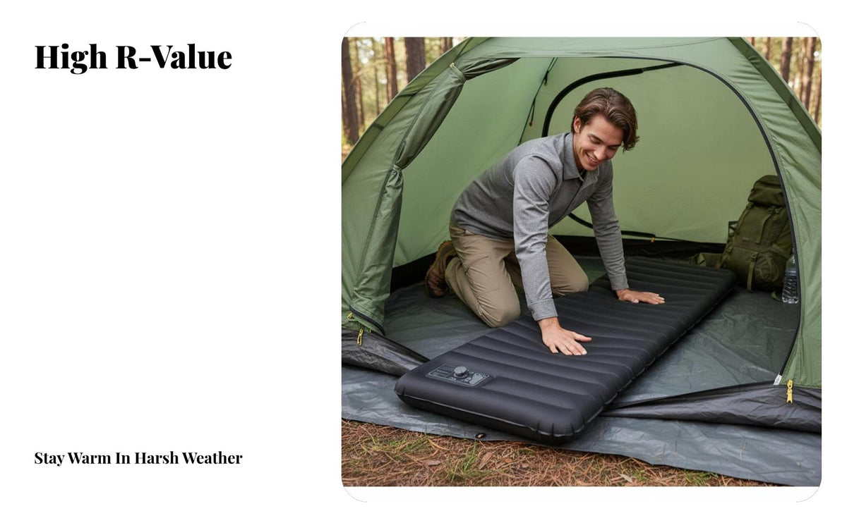 Inflatable Camping Mattress, Single Thickened Sleeping Pad, Portable Outdoor Air Bed, Moistureresistant Mat