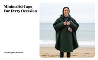 Graphene Quick-Heating Cape Windproof Thermal for Beach, Swimming, Winter Outdoor
