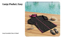 Quick-Dry Water Absorbent Spa Cloak, Thick Warm Coral Fleece, Cat Ear Design