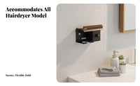 Bathroom Holder, Wall-Mounted Rack, No-Drill Suction, Comb Organizer, Space-Saving Storage
