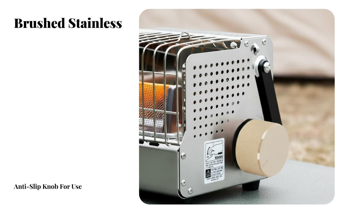 Portable Outdoor Heater, Butane Gas, Tent, Camping, Handheld, Multi-Function, Stainless Steel