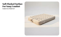 Outdoor Double Inflatable Mattress, Flocked Air Bed, Automatic Inflation, Thickened Camping Sofa
