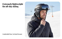Ski Helmet for Large Head, Men, Lightweight, Adjustable Ventilation, Black