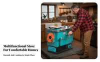 Energy-Saving Heating Stove, Multi-Functional Boiler, Household Cooking & Heating Manual Ignition, Thickened Design
