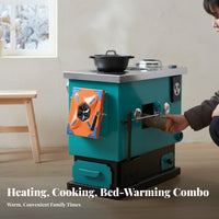 Energy-Saving Heating Stove, Multi-Functional Boiler, Household Cooking & Heating Manual Ignition, Thickened Design