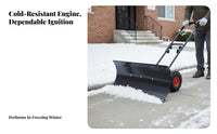 Push Snow Sweeper, Compact Snow Removal Machine, Path and Property Maintenance, Multi-Gear Engine