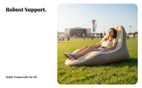 Music Event Outdoor Inflatable Sofa, Automatic Air Bed, Camping Lazy Chair, Ergonomic Single Lounger, 157x85x85cm