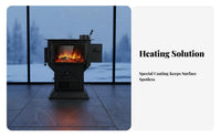Wood Burning Fireplace, Cast Iron Heating Stove, Multifunctional Oven for Indoor, Home, Villa, Farmhouse