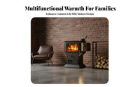 Wood Burning Fireplace, Cast Iron Heating Stove, Multifunctional Oven for Indoor, Home, Villa, Farmhouse