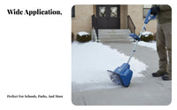 Hand-Push Electric Snow Sweeper, Cordless, 12cm, 3500W, Adjustable Angle, For Home, School, Driveway, Greenhouse