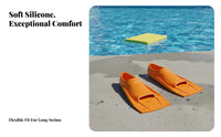 Professional Short Silicone Swim Fins, Training Gear for Adults & Kids