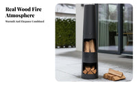 jet Fireplace, Wood Burning Heater, Modern Decorative Stove for Indoor Outdoor Winter