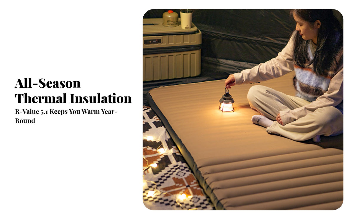 Inflatable Sleeping Pad, Automatic dual air Mattress, Outdoor Camping Tent Mat, Moistureresistant Cheese Pad