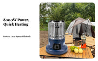 Outdoor Gas Heater, Camping Propane, 8000W High Power, Portable Heater for Multiple Scenes, Safety Protection, Voice Reminder