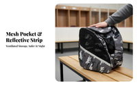 Ice Hockey Runner Bag, Figure Skating Shoe Bag, Kids & Adults, Double Shoulder Straps, Multi-Pocket