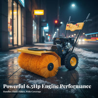 Walk-Behind Snow Blower, Multi-Function Snow Removal Machine, Powerful 6.5HP, Driveway, Property