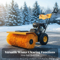 Walk-Behind Snow Blower, Multi-Function Snow Removal Machine, Powerful 6.5HP, Driveway, Property