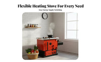Home Heating Stove, Multifunctional Boiler Wood Electric Compatible, Floor Heating, Cooking