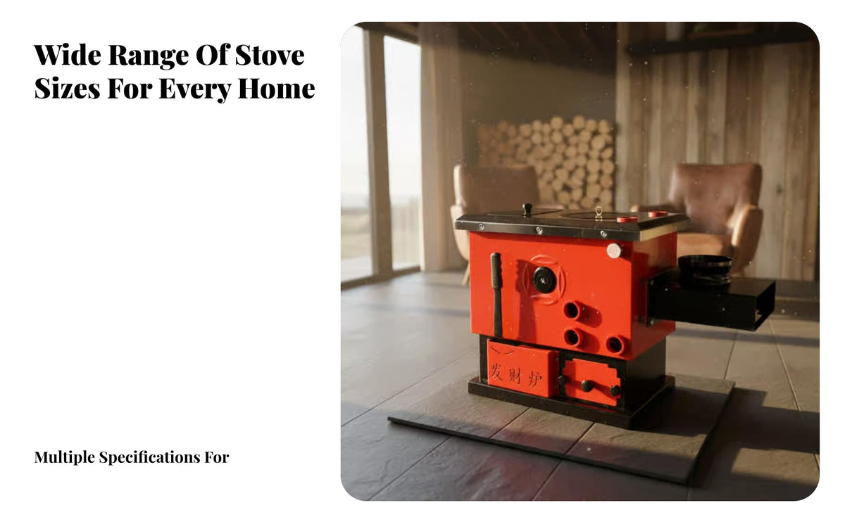 Home Heating Stove, Multifunctional Boiler Wood Electric Compatible, Floor Heating, Cooking