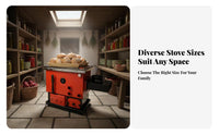 Home Heating Stove, Multifunctional Boiler Wood Electric Compatible, Floor Heating, Cooking
