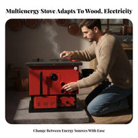 Home Heating Stove, Multifunctional Boiler Wood Electric Compatible, Floor Heating, Cooking