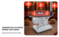 Indoor Multienergy Heating Fireplace, Smokeless Gasification, Home Winter Heater