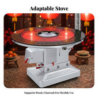 Indoor Multienergy Heating Fireplace, Smokeless Gasification, Home Winter Heater