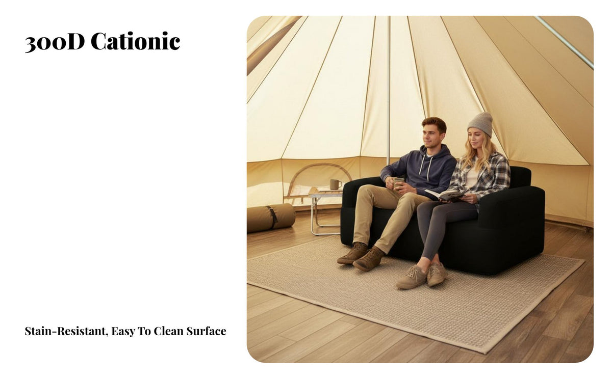 Inflatable Sofa Bed, Dual Air Mattress, Automatic Inflation, Camping, Outdoor, Travel, Portable, Wide, with Pump, Repair Kit,