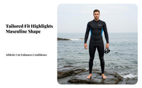 Men's 2.5mm Split Wetsuit, Quick-Dry, Thickened, Thermal, For Freediving, Winter Swimming, Surfing