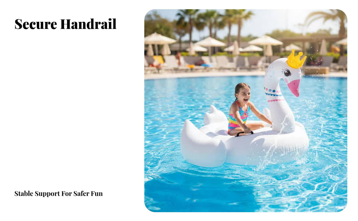 Inflatable Goose Pool Float, Large Animal Ride-On, Water Toy for Kids and Adults, PVC, Pool, Beach, Water Park