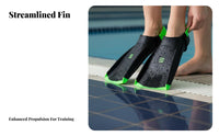Fin, Silicone Short aquatic Fins, Surfing paddle Flippers for Adults