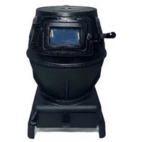 Cast Iron Heating Stove, Wood & Coal Compatible, Indoor Outdoor Fireplace, Cooking, Fire Viewing Window