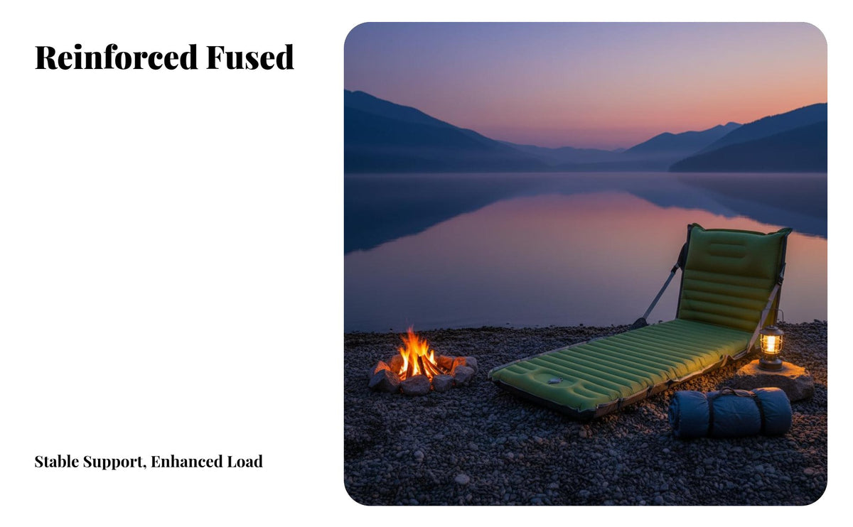 Outdoor Inflatable Mattress, Single Camping Air Bed, Portable Reclining Pad, Multi-Use, Random Color