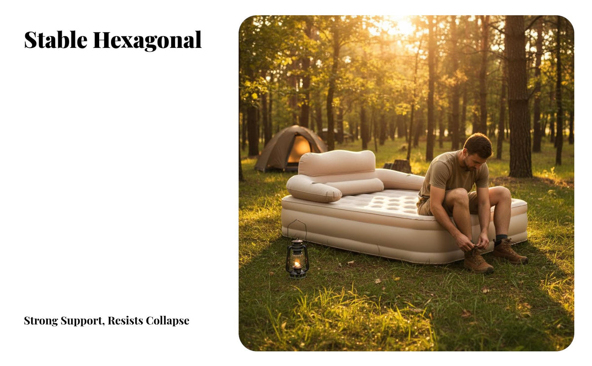 Inflatable Sofa Bed, 2-in-1 Portable Folding Air Mattress, Outdoor Camping, Home Nap, Lazy Lounger