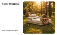 Inflatable Sofa Bed, 2-in-1 Portable Folding Air Mattress, Outdoor Camping, Home Nap, Lazy Lounger