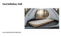 Single Bed Tent Mattress, 10cm Thick Inflatable Pad, Quick Inflate, Portable, Outdoor, Home, Office, Travel
