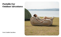 Camping Air Mattress, Outdoor Portable Inflatable Sofa Bed, Automatic Pump Recliner Chair
