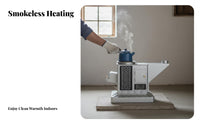 Indoor Heating Stove, Multi-Functional Smokeless Gasification Stove for Home, double combustible, Thickened Steel