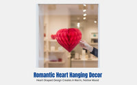 Heart hexagonal Paper sphere, Hanging Decoration, Party, Wedding, Valentine's Day, display