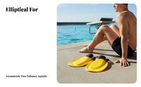Aquatic Training Fins, Multi-Position Flippers, Adjustable Heel Strap, Mixed Stroke Training