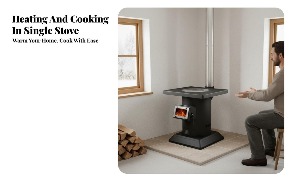 Cast Iron Smokeless Gasification Heater, Indoor & Wood Heating, Rural Home Fireplace